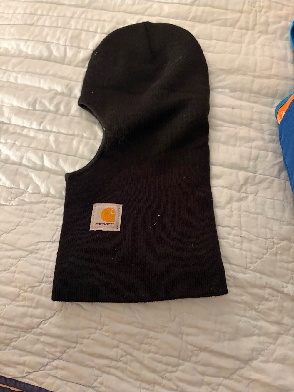Carhartt Black Balaclava with Gold Logo Patch